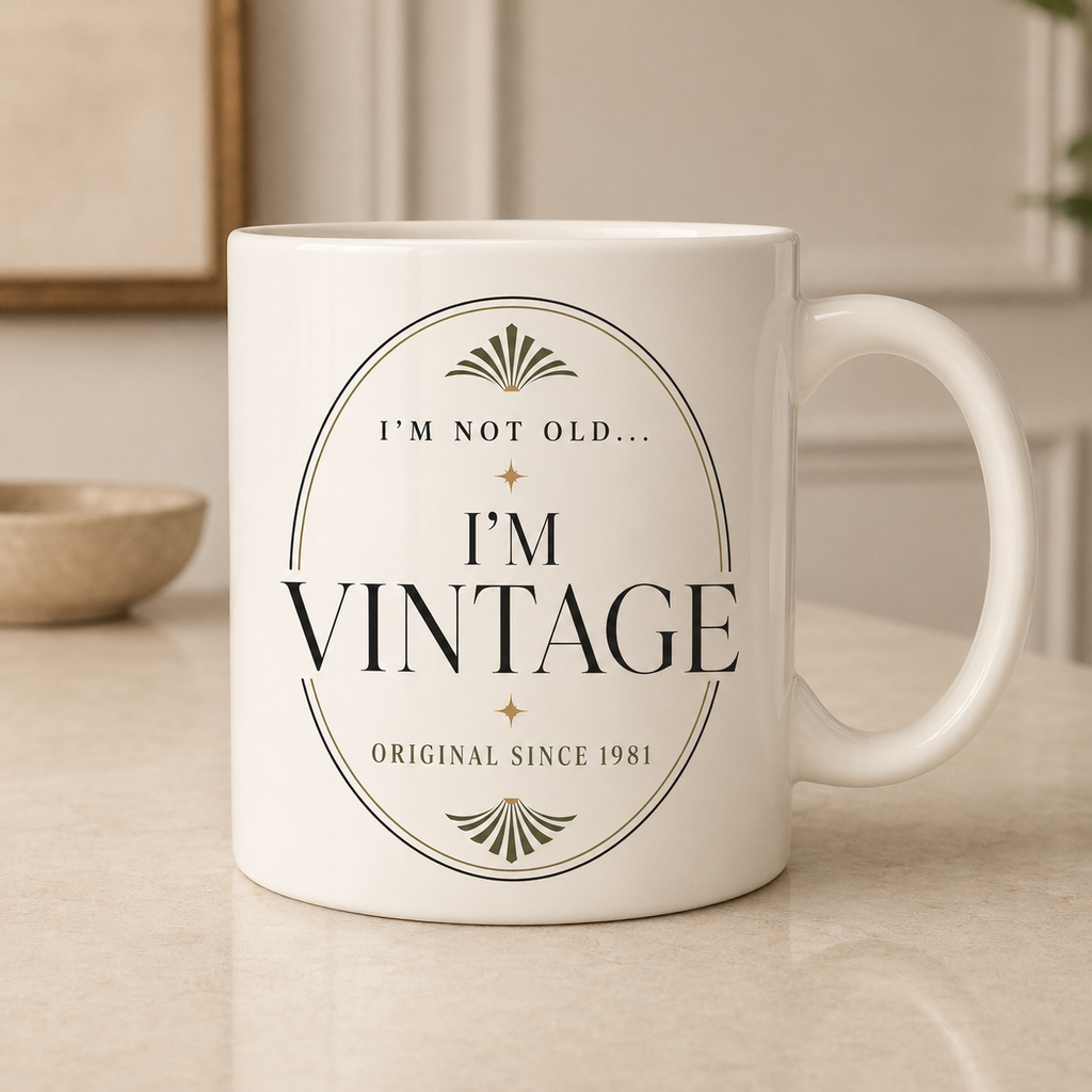 I’m Not Old...I’m Vintage Personalized Year Mug